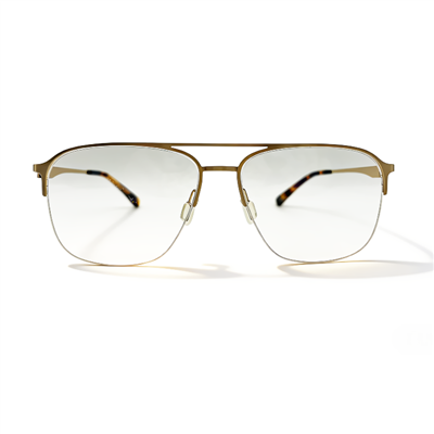 Gafas de metal con media montura