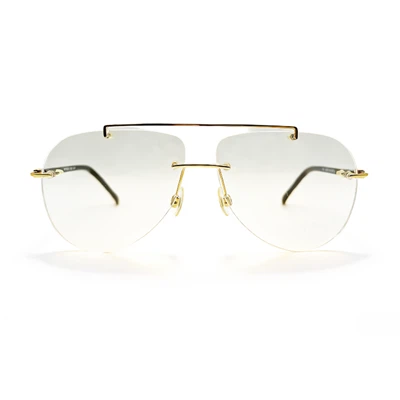 Gafas de metal dorado